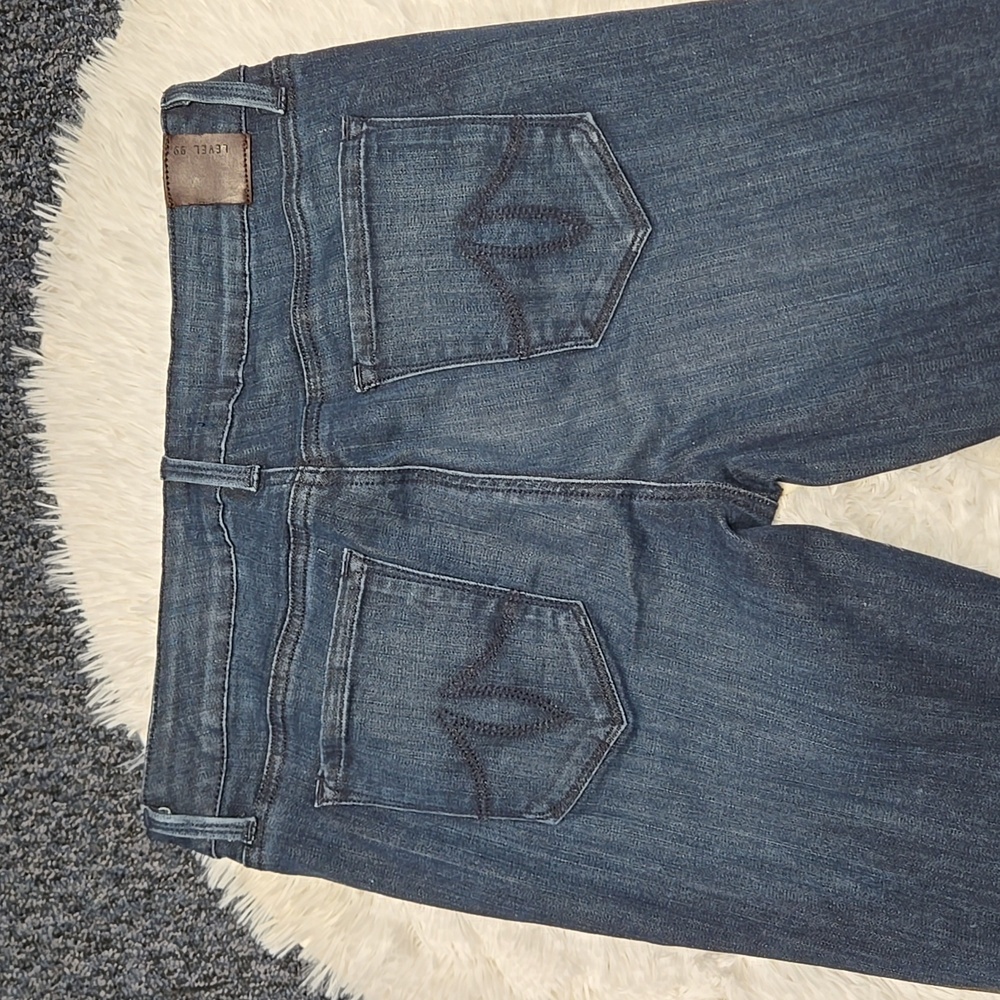 Level 99 Blue Tudexo Striped High-Rise Skinny Jeans Size 30 - Picture 12 of 16